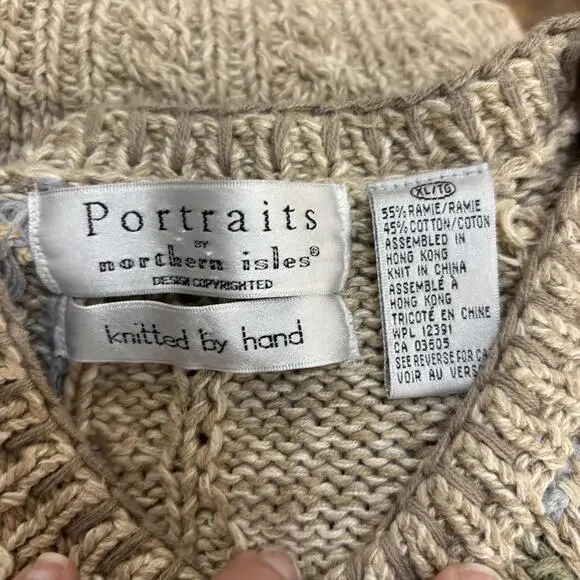 Floral cottage-core hand knit vtg cardigan - Picture 5 of 5